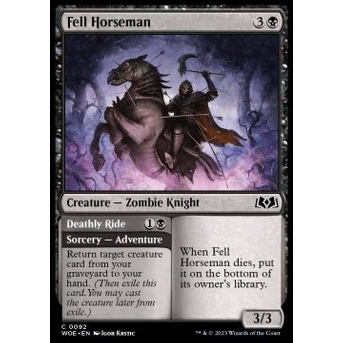 Fell Horseman // Deathly Ride - Fell Horseman // Deathly Ride - [WOE] [NM] [Foil]