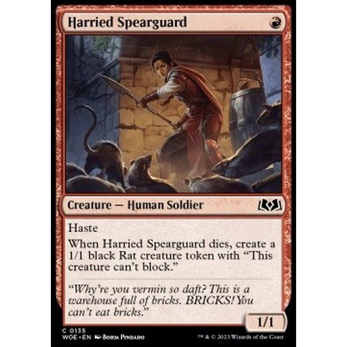 Harried Spearguard - Harried Spearguard - [WOE] [NM] [Foil]