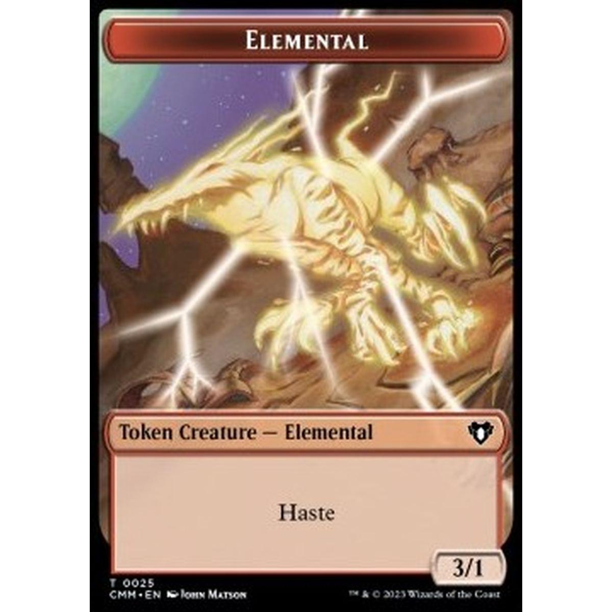 Elemental Token (R 3/1 Haste) // Eldrazi Spawn Token (C 0/1) - Elemental Token (R 3/1 Haste) // Eldrazi Spawn Token (C 0/1) - [XCMM] [NM]