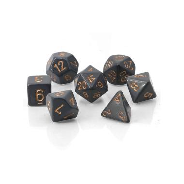Set 7 DADI Chessex Opaco Grigio / Rame 25420
