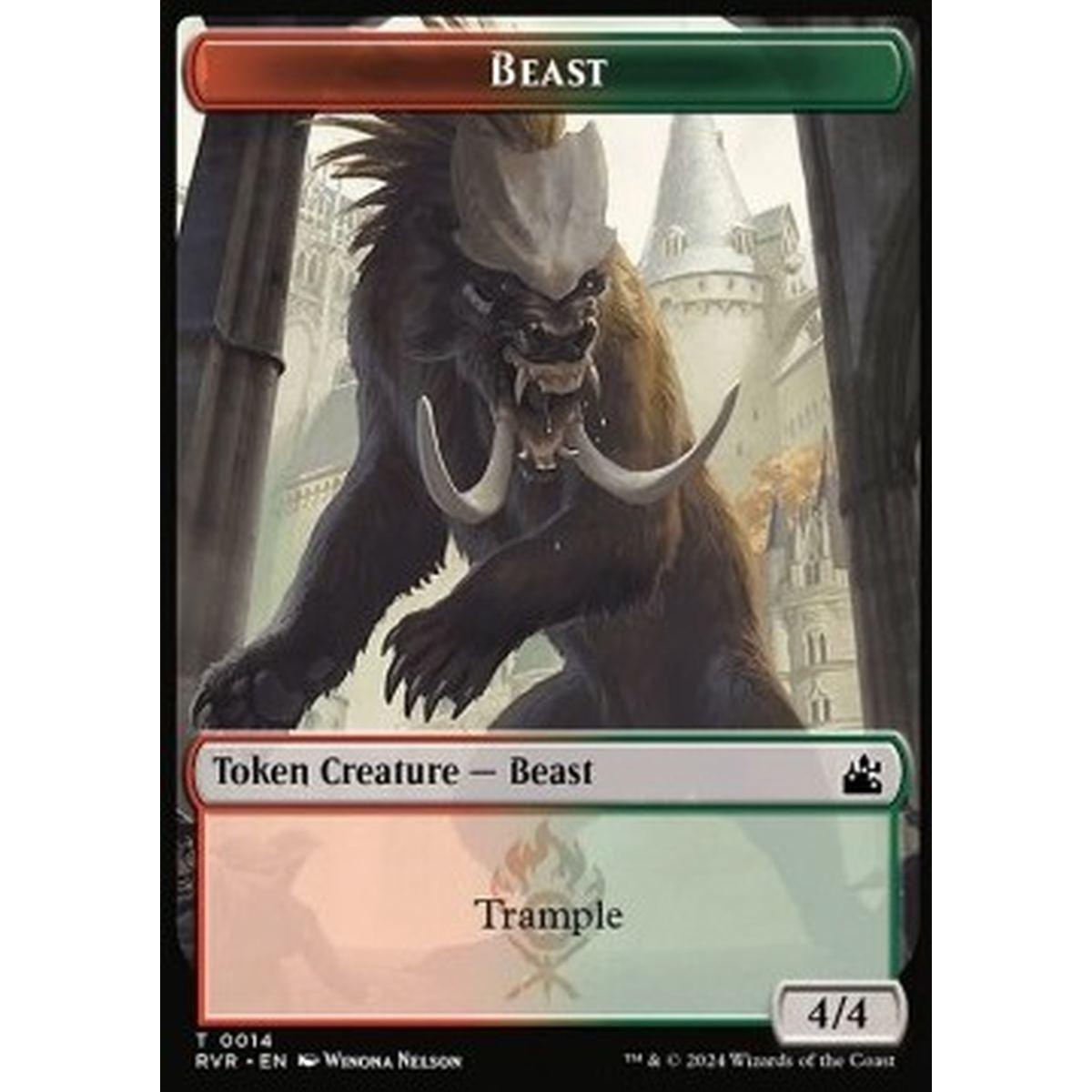 Beast Token (Red and Green 4/4) - Beast Token (Red and Green 4/4) - [TRVR] [NM]
