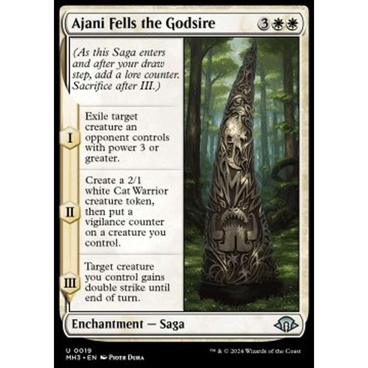 Ajani Fells the Godsire - Ajani Fells the Godsire - [MH3] [NM]