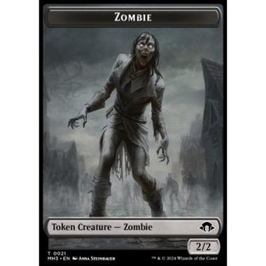 Zombie Token (Black 2/2) - Zombie Token (Black 2/2) - [TMH3] [NM]