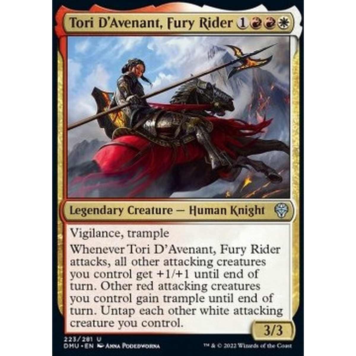 Tori D'Avenant, Fury Rider - Tori D'Avenant, Cavalcatrice Furiosa - [DMU] [NM] [Foil]