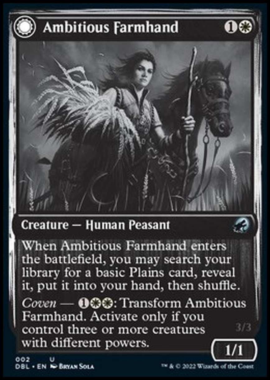 Ambitious Farmhand // Seasoned Cathar - Ambitious Farmhand // Seasoned Cathar - [DBL] [NM]