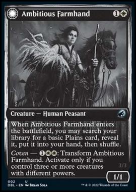 Ambitious Farmhand // Seasoned Cathar - Ambitious Farmhand // Seasoned Cathar - [DBL] [NM]