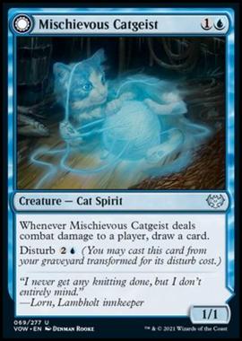 Mischievous Catgeist // Catlike Curiosity - Feligeist Dispettoso // CuriositÃ Felina - [VOW] [NM] [Foil]