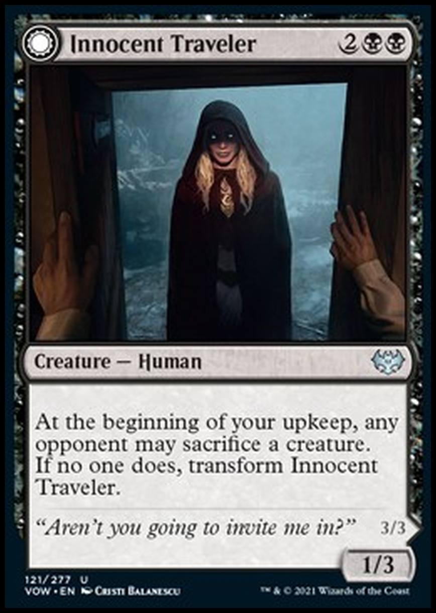 Innocent Traveler // Malicious Invader - Viaggiatrice Innocente // Intrusa Malefica - [VOW] [NM] [Foil]