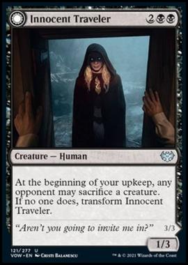 Innocent Traveler // Malicious Invader - Viaggiatrice Innocente // Intrusa Malefica - [VOW] [NM] [Foil]