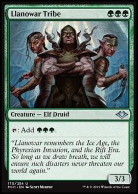 Llanowar Tribe - Llanowar Tribe - [MH1] [NM]