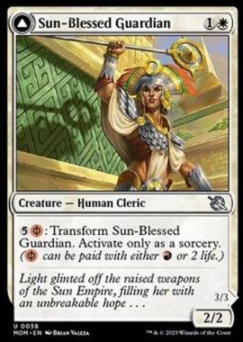 Sun-Blessed Guardian // Furnace-Blessed Conqueror - Sun-Blessed Guardian // Furnace-Blessed Conqueror - [MOM] [NM] [Foil]