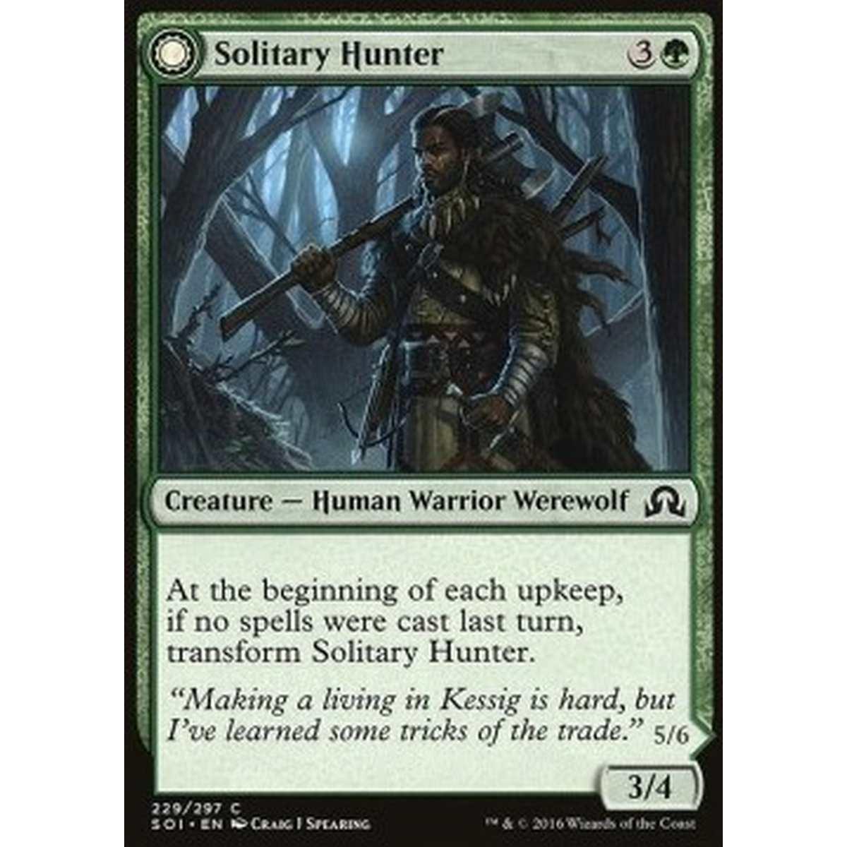 Solitary Hunter / One of the Pack - Cacciatore Solitario // Uno del Branco - [SOI] [NM] [Foil]