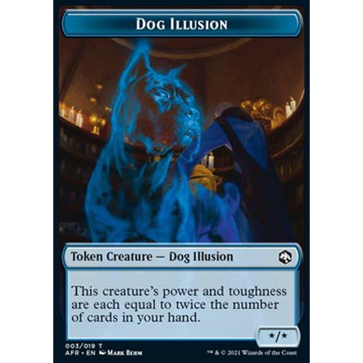 Dog Illusion Token (Blue */*) - Dog Illusion Token (Blue */*) - [XAFR] [NM]
