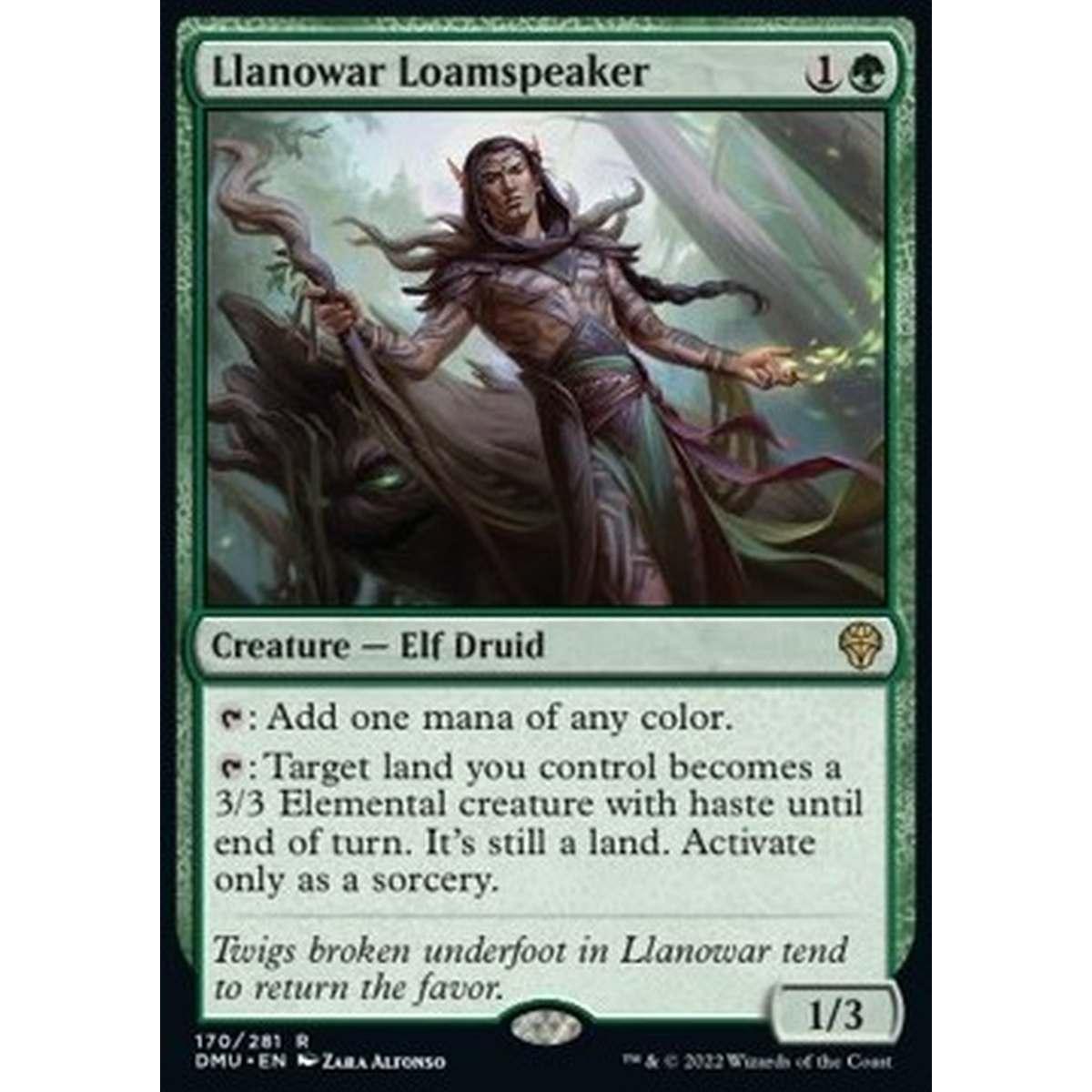 Llanowar Loamspeaker - Sussurraterra di Llanowar - [DMU] [NM]