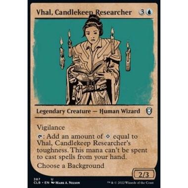 Vhal, Candlekeep Researcher (V.2) - Vhal, Candlekeep Researcher (V.2) - [XCLB] [NM] [Foil]