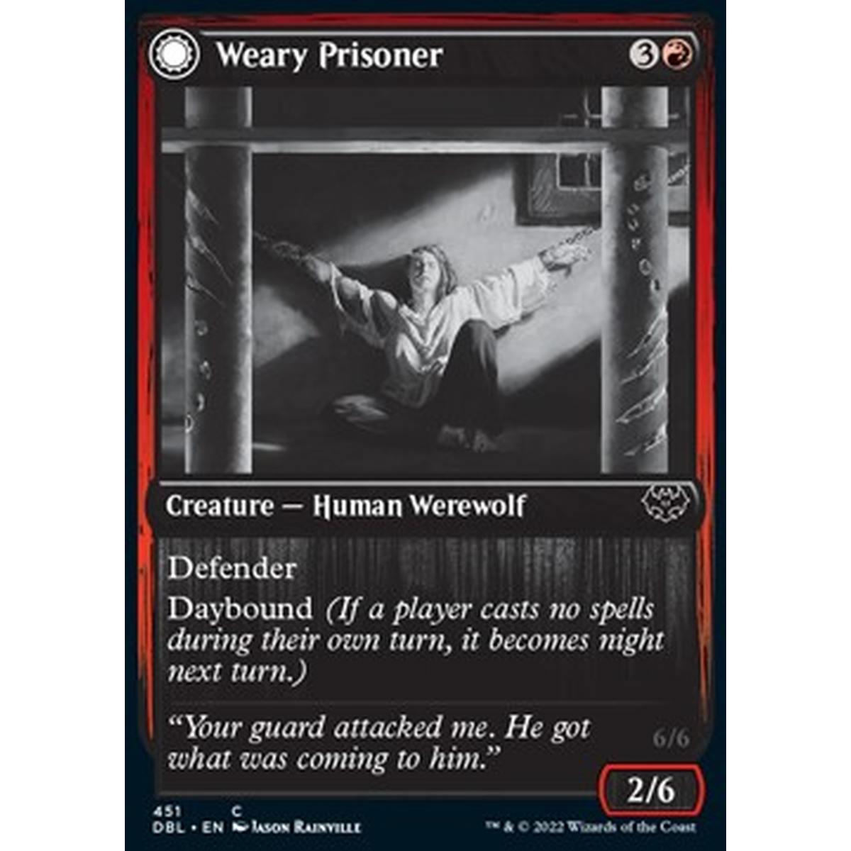 Weary Prisoner // Wrathful Jailbreaker - Weary Prisoner // Wrathful Jailbreaker - [DBL] [NM] [Foil]