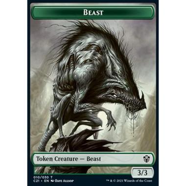 Beast Token (G 3/3) // Fish Token (U 3/3) - Beast Token (G 3/3) // Fish Token (U 3/3) - [XC21] [NM]