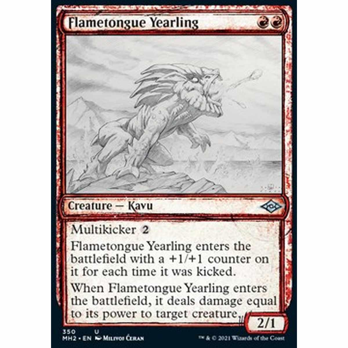 Flametongue Yearling - Flametongue Yearling - [XMH2] [NM] [Foil]