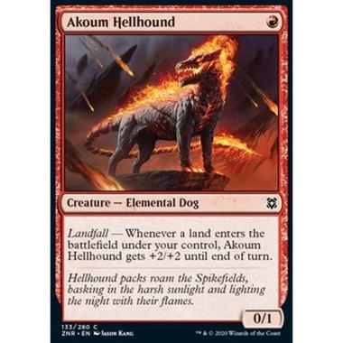 Akoum Hellhound - Segugio Infernale di Akoum - [ZNR] [NM] [Foil]