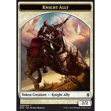 Knight Ally Token (White 2/2) - Knight Ally Token (White 2/2) - [BFZ] [NM]