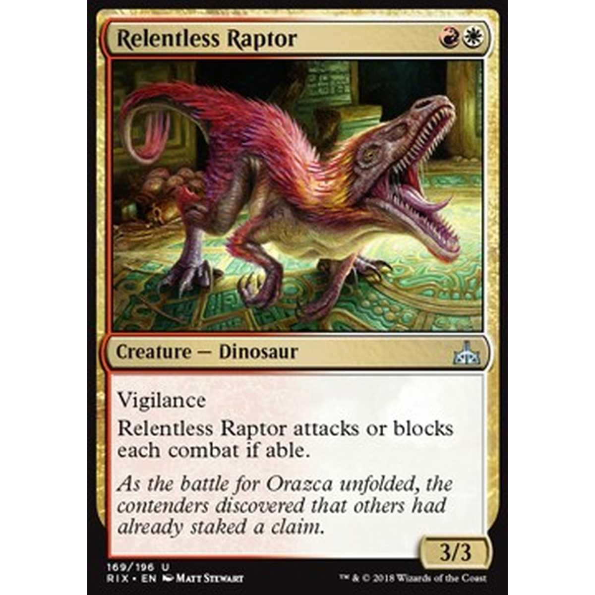 Relentless Raptor - Relentless Raptor - [RIX] [NM] [Foil]