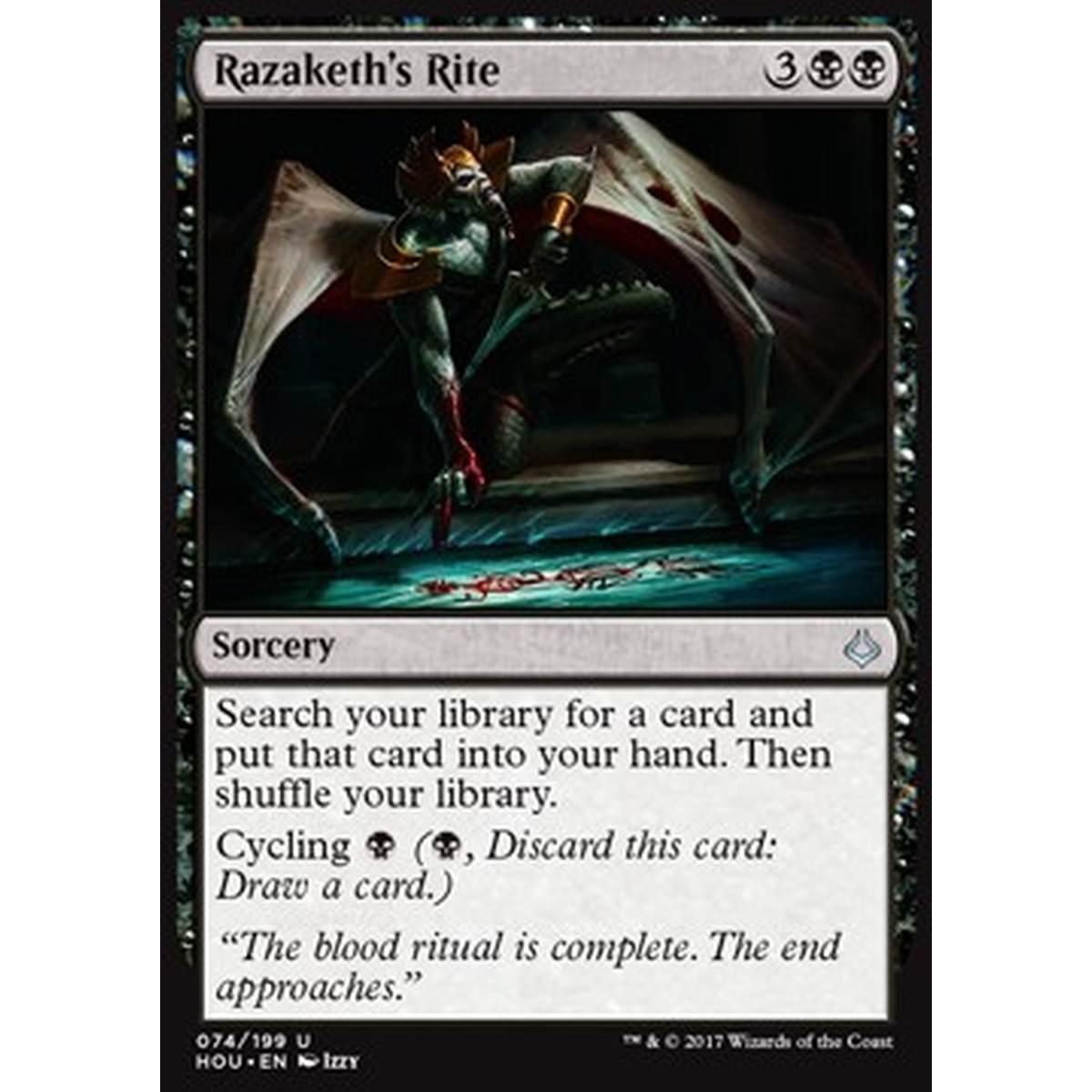 Razaketh's Rite - Rituale di Razaketh - [HOU] [NM] [Foil]