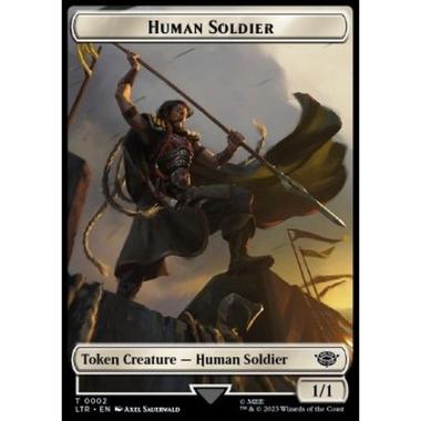 Human Soldier Token (W 1/1) // Food Token (V.4) - Human Soldier Token (W 1/1) // Food Token (V.4) - [XLTR] [NM] [Foil]