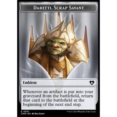 Daretti, Scrap Savant Emblem // Eldrazi Scion Token (C 1/1) - Daretti, Scrap Savant Emblem // Eldrazi Scion Token (C 1/1) - [XCMM] [NM]