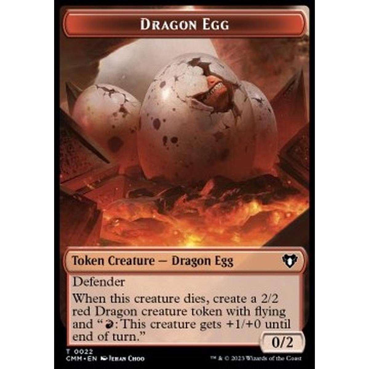 Dragon Egg Token (R 0/2) // Spirit Token (W 1/1) - Dragon Egg Token (R 0/2) // Spirit Token (W 1/1) - [XCMM] [NM]