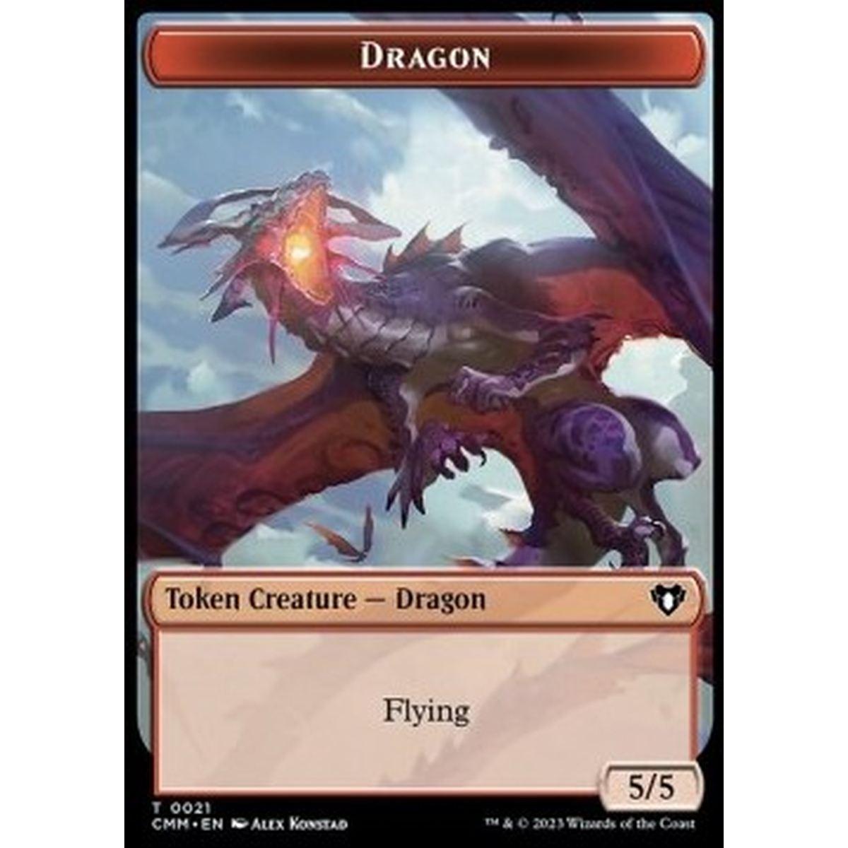 Dragon Token (R 5/5) / Saproling Token (G 1/1) - Dragon Token (R 5/5) / Saproling Token (G 1/1) - [XCMM] [NM]