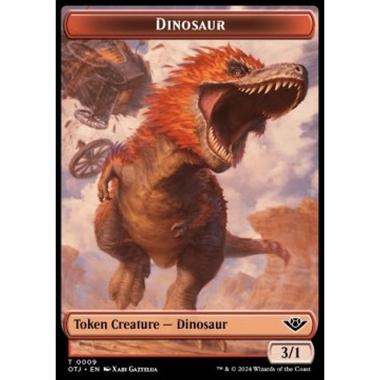 Dinosaur Token (Red 3/1) - Dinosaur Token (Red 3/1) - [TOTJ] [NM]