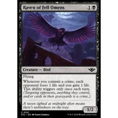Raven of Fell Omens - Raven of Fell Omens - [OTJ] [NM] [Foil]