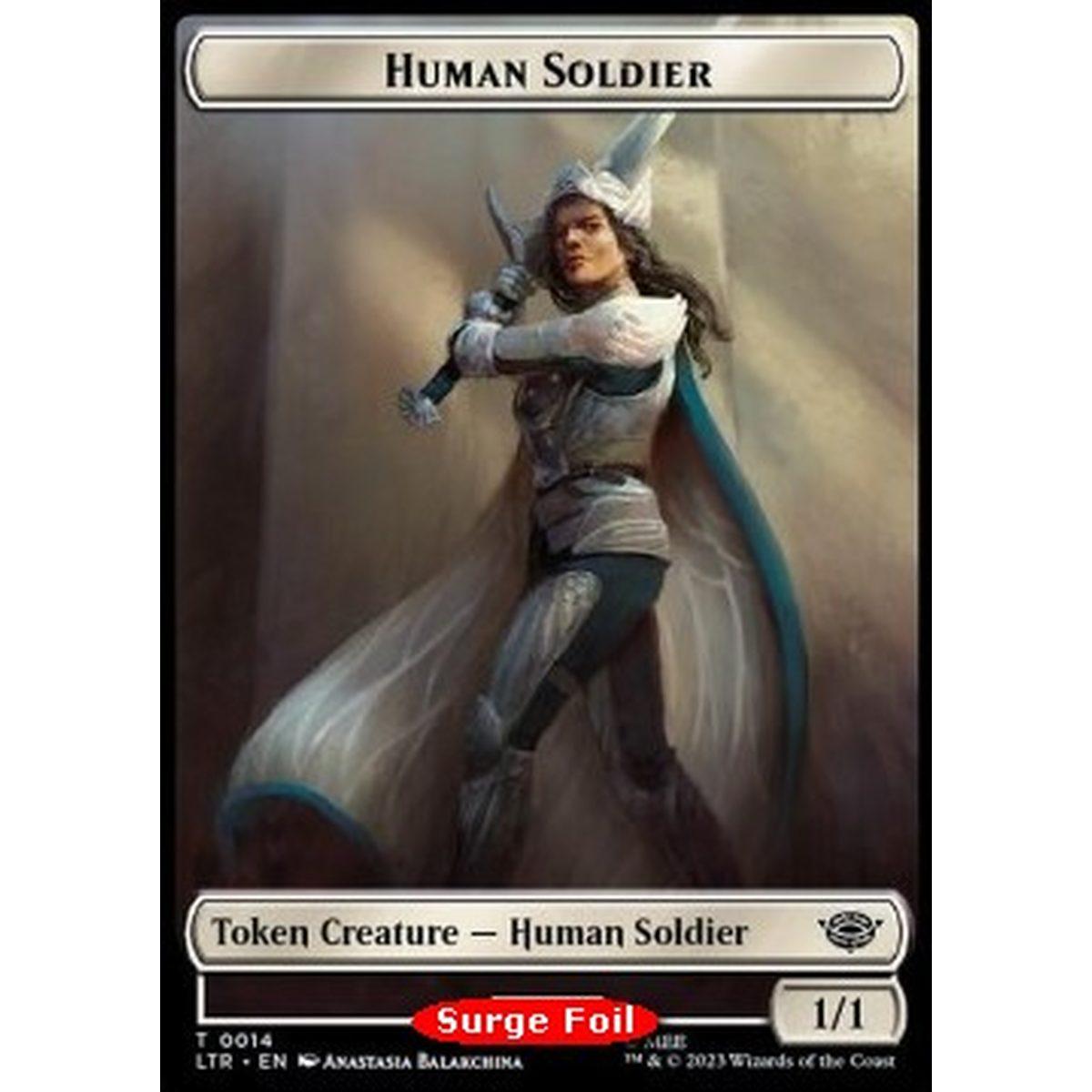 Human Soldier Token (W 1/1) // Food Token (V.1) - Human Soldier Token (W 1/1) // Food Token (V.1) - [LTRH] [NM] [Foil]