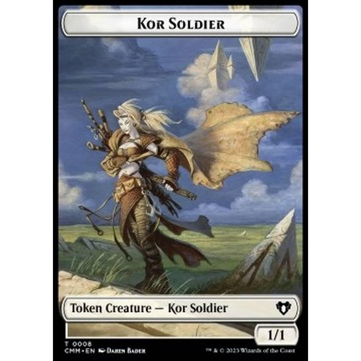 Kor Soldier Token (W 1/1) // Elemental Token (R 1/1 Haste) - Kor Soldier Token (W 1/1) // Elemental Token (R 1/1 Haste) - [XCMM] [NM] [Foil]