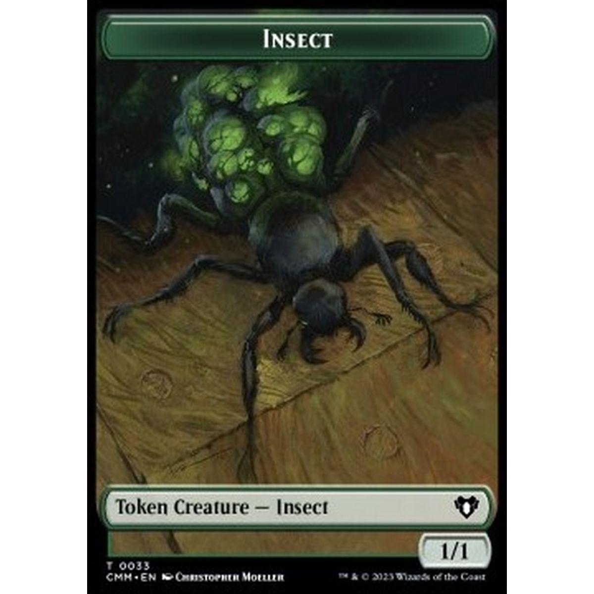 Insect Token (G 1/1) // Eldrazi Spawn Token (C 0/1) - Insect Token (G 1/1) // Eldrazi Spawn Token (C 0/1) - [XCMM] [NM] [Foil]