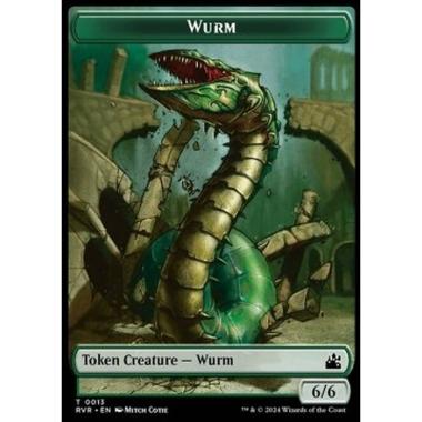 Wurm Token (G 6/6) // Spirit Token (WB 1/1) - Wurm Token (G 6/6) // Spirit Token (WB 1/1) - [TRVR] [NM] [Foil]