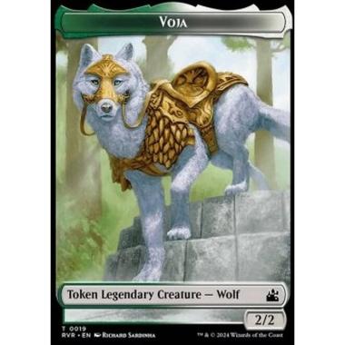 Voja Wolf Token (GW 2/2) // Saproling Token (G 1/1) - Voja Wolf Token (GW 2/2) // Saproling Token (G 1/1) - [TRVR] [NM] [Foil]