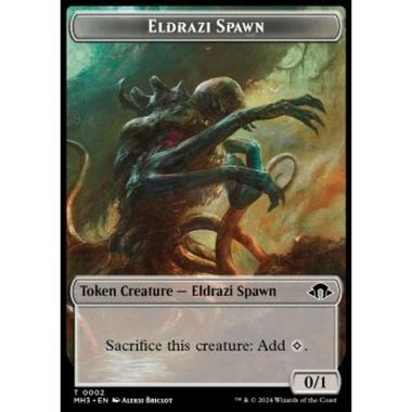 Eldrazi Spawn Token (C 0/1) // Spellgorger Weird Token (R 2/2) - Eldrazi Spawn Token (C 0/1) // Spellgorger Weird Token (R 2/2) - [TMH3] [NM] [Foil]