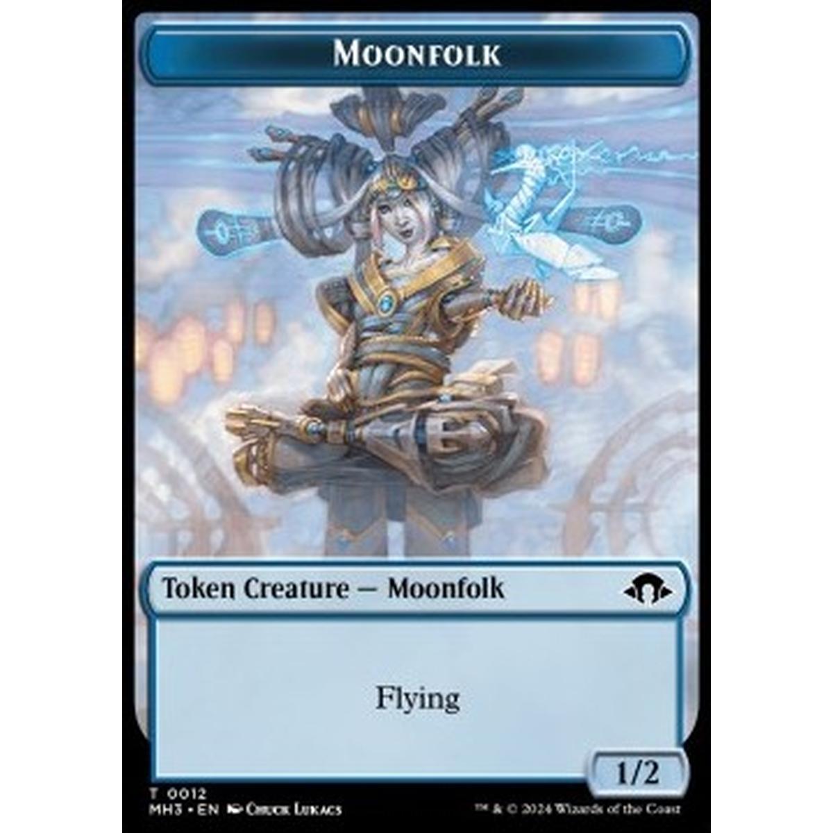 Moonfolk Token (U 1/2) // Phyrexian Germ Token (B 0/0) - Moonfolk Token (U 1/2) // Phyrexian Germ Token (B 0/0) - [TMH3] [NM] [Foil]