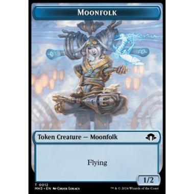 Moonfolk Token (U 1/2) // Phyrexian Germ Token (B 0/0) - Moonfolk Token (U 1/2) // Phyrexian Germ Token (B 0/0) - [TMH3] [NM] [Foil]