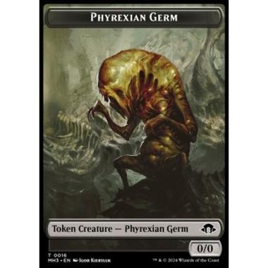 Phyrexian Germ Token (B 0/0) // Zombie Army Token (B 0/0) - Phyrexian Germ Token (B 0/0) // Zombie Army Token (B 0/0) - [TMH3] [NM] [Foil]