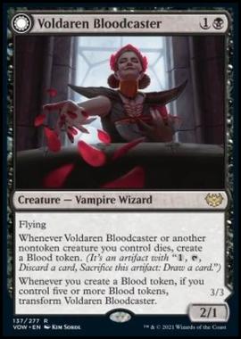 Voldaren Bloodcaster // Bloodbat Summoner - Voldaren Bloodcaster // Bloodbat Summoner - [VOW] [NM]