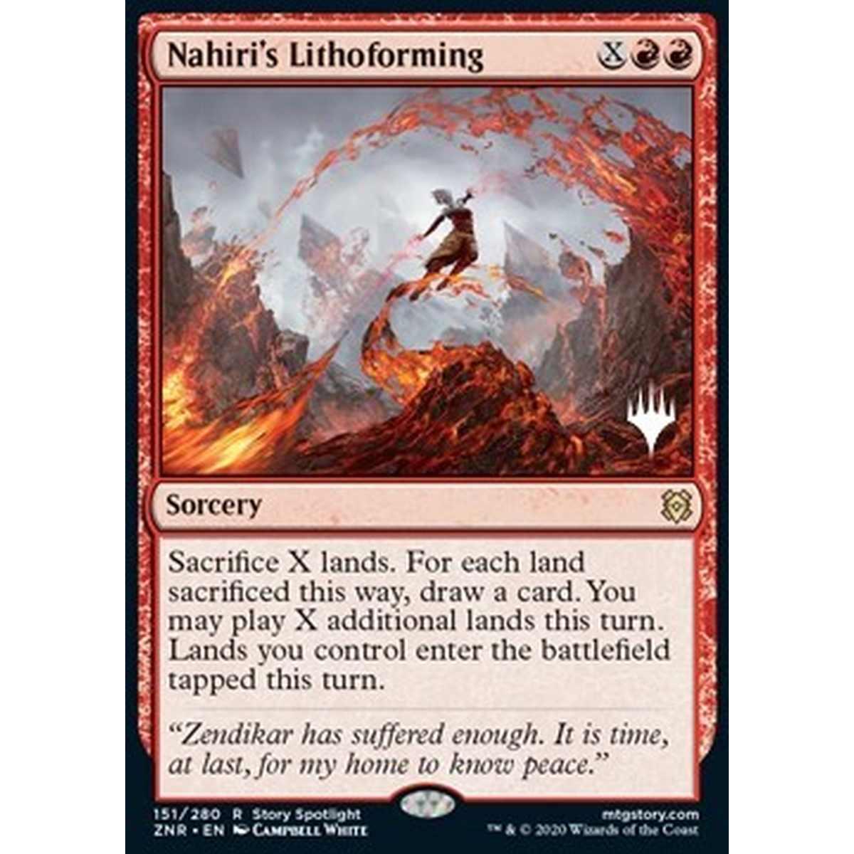Nahiri's Lithoforming (V.1) - Litomorfosi di Nahiri (V.1) - [PZNR] [NM] [Foil]