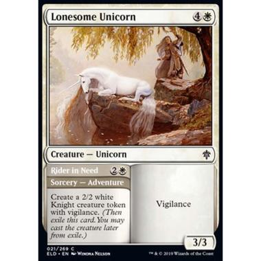 Lonesome Unicorn // Rider in Need - Unicorno Solitario // Cavalcante senza Destriero - [ELD] [NM]
