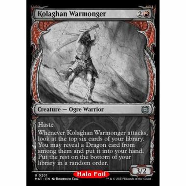 Kolaghan Warmonger (V.3) - Kolaghan Warmonger (V.3) - [XMAT] [NM] [Foil]