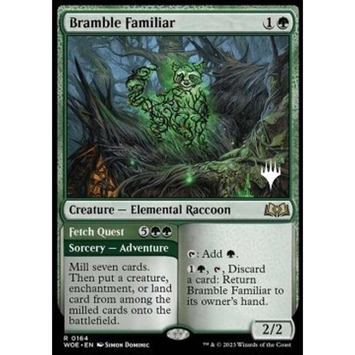 Bramble Familiar // Fetch Quest (V.2) - Famiglio di Rovi // Missione di Ricerca (V.2) - [PWOE] [NM] [Foil]