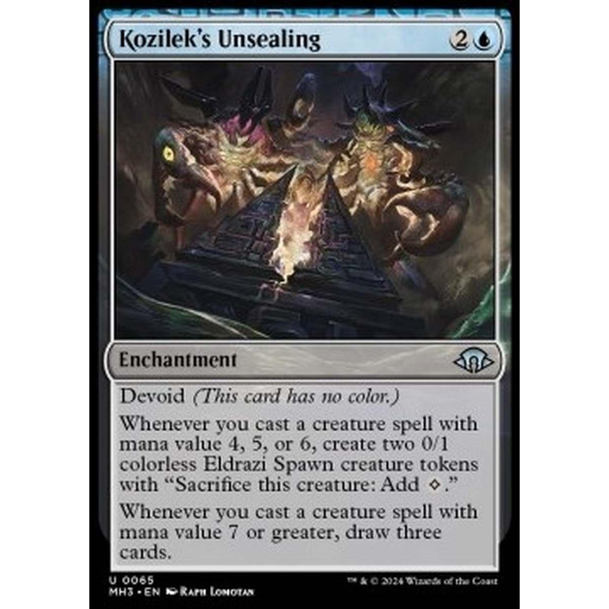 Kozilek's Unsealing - Kozilek's Unsealing - [MH3] [NM]