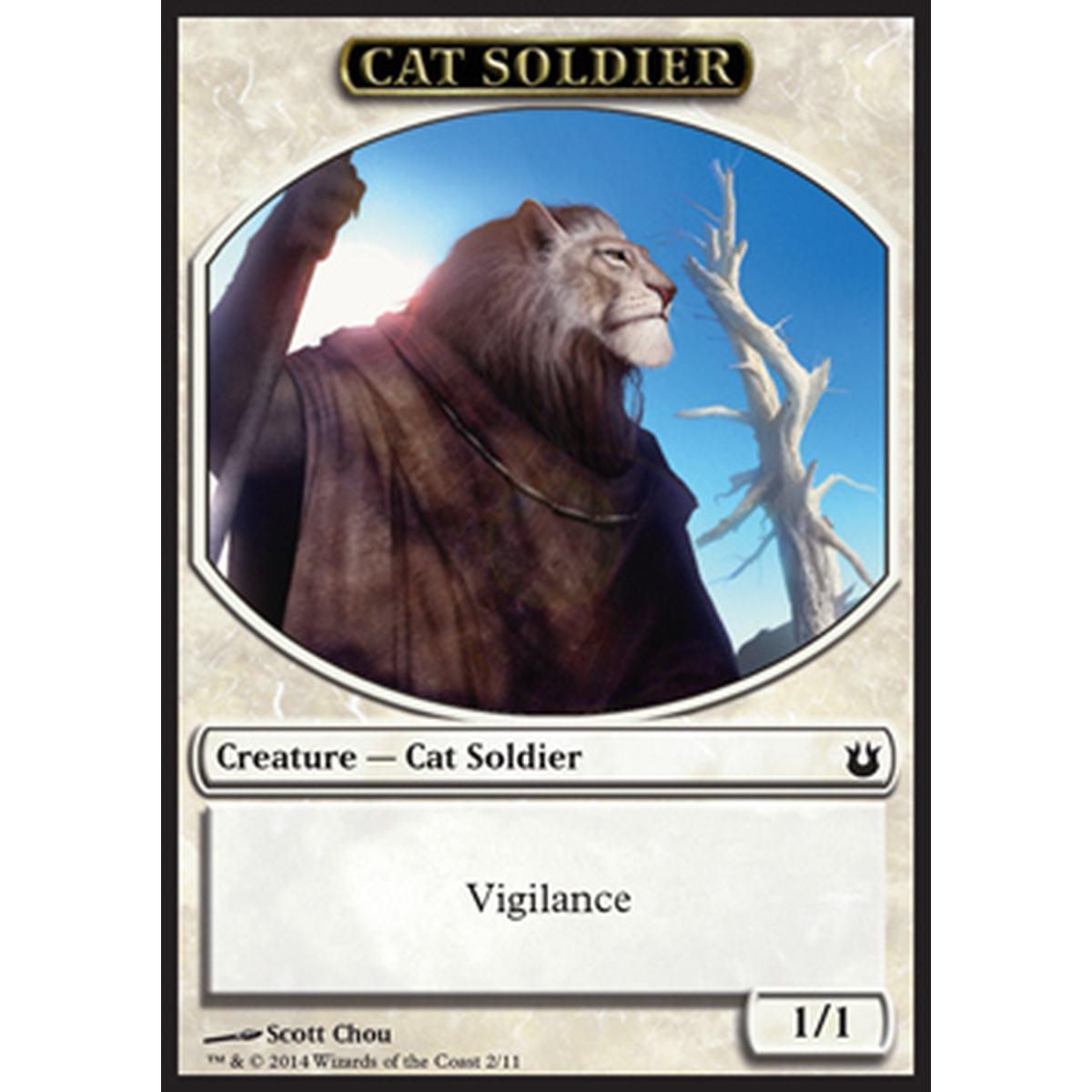 Cat Soldier Token (White 1/1) - Cat Soldier Token (White 1/1) - [BNG] [NM]