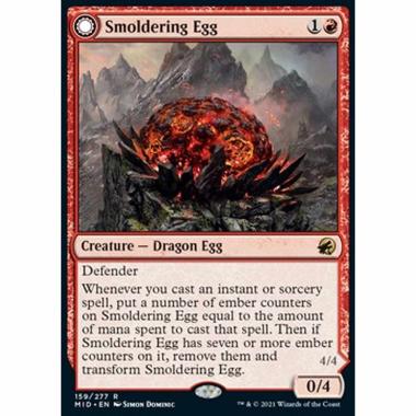 Smoldering Egg // Ashmouth Dragon - Smoldering Egg // Ashmouth Dragon - [MID] [NM]