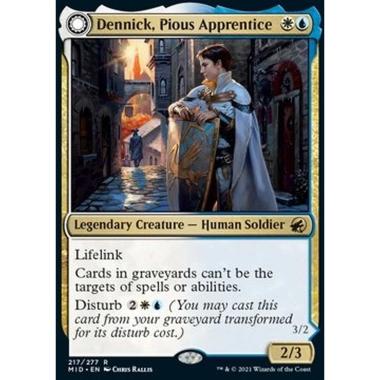 Dennick, Pious Apprentice // Dennick, Pious Apparition - Dennick, Pious Apprentice // Dennick, Pious Apparition - [MID] [NM] [Foil]